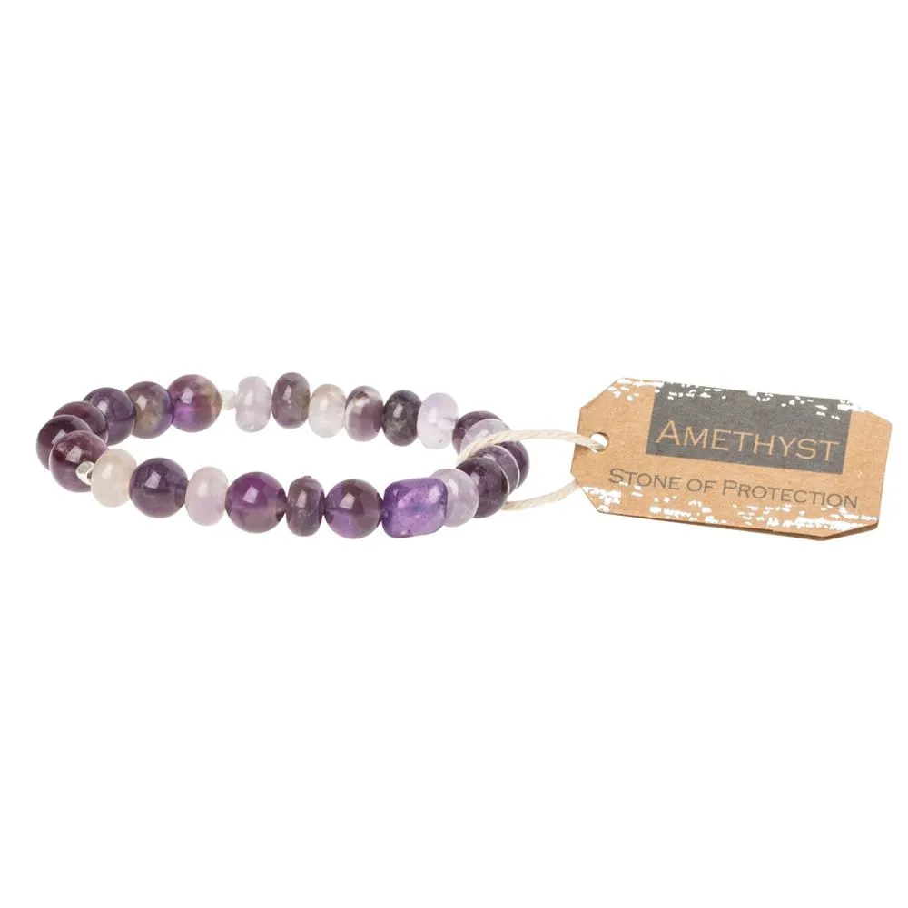 Stone Stacking Bracelet: Amethyst