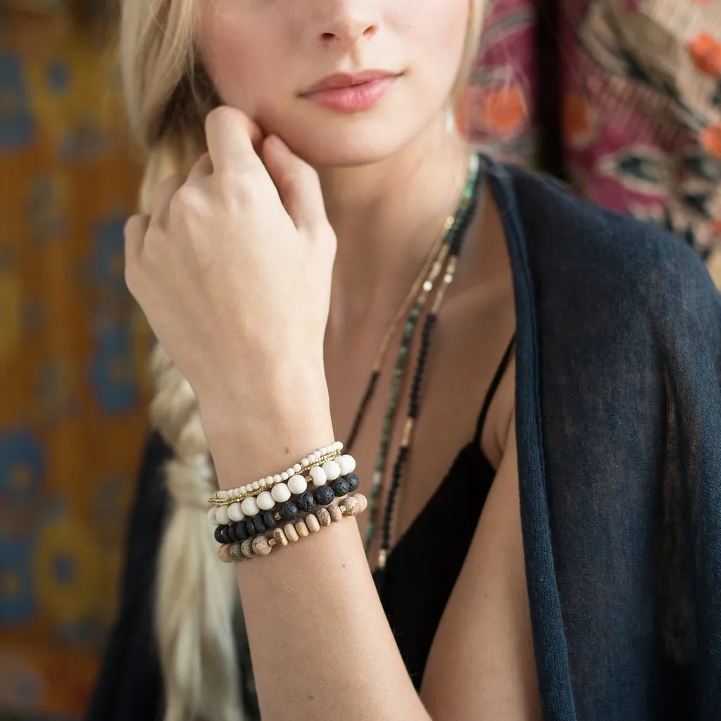 Stone Stacking Bracelet: Amethyst