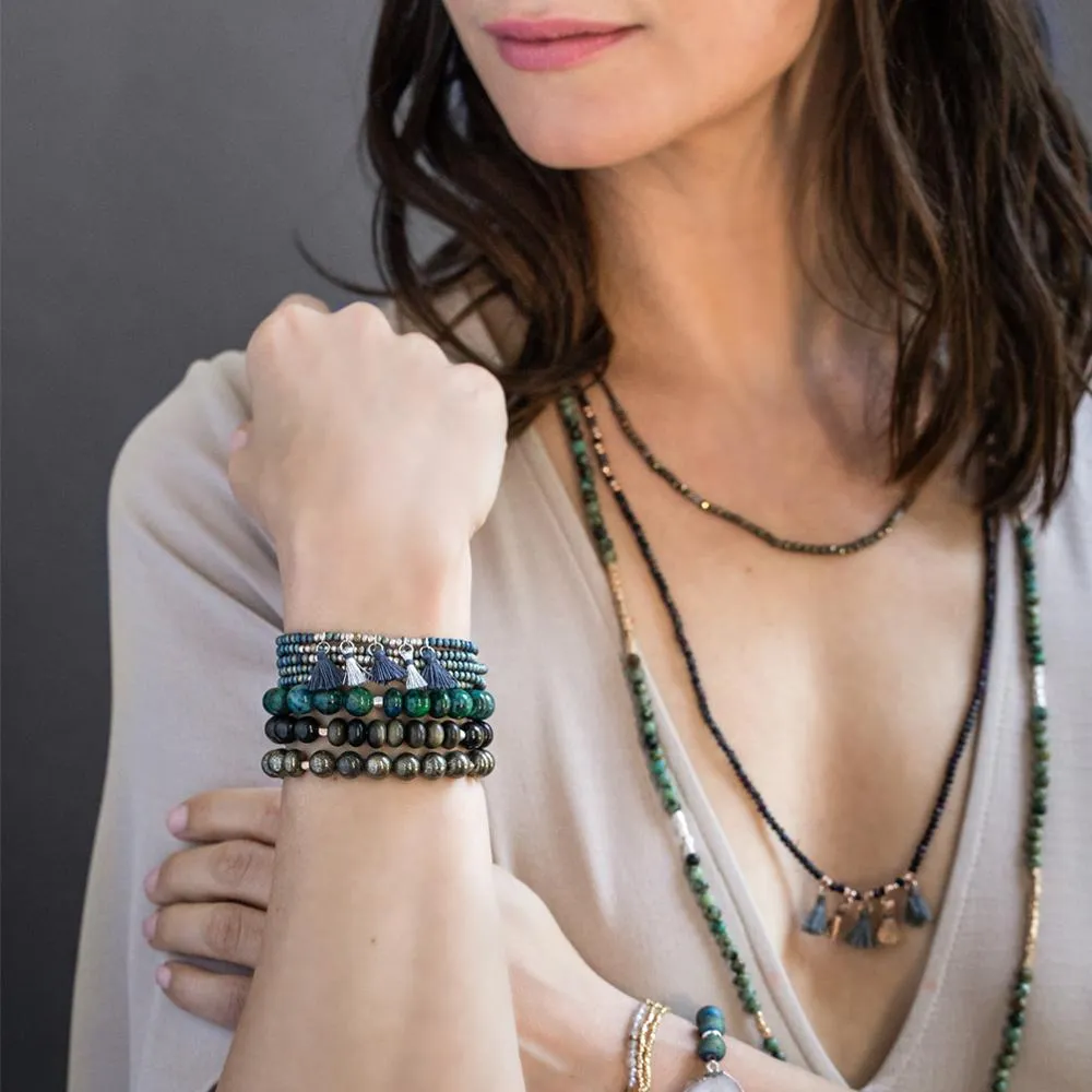 Stone Stacking Bracelet: Lapis