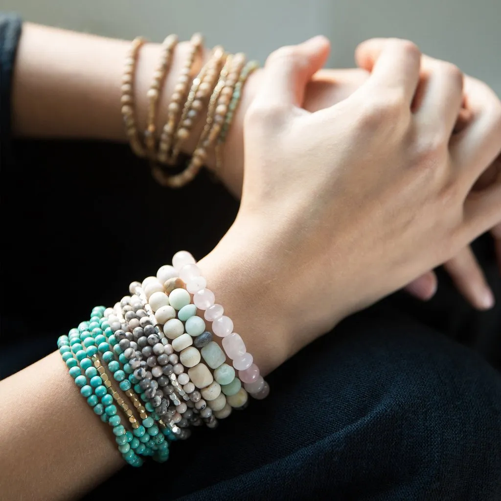 Stone Stacking Bracelet: Turquois