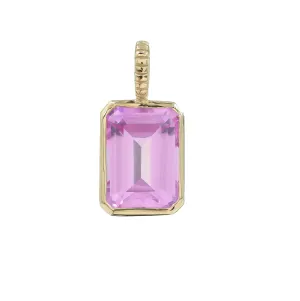 Strawberry Topaz Emerald Cut DETACHABLE Jollie Pendant Only