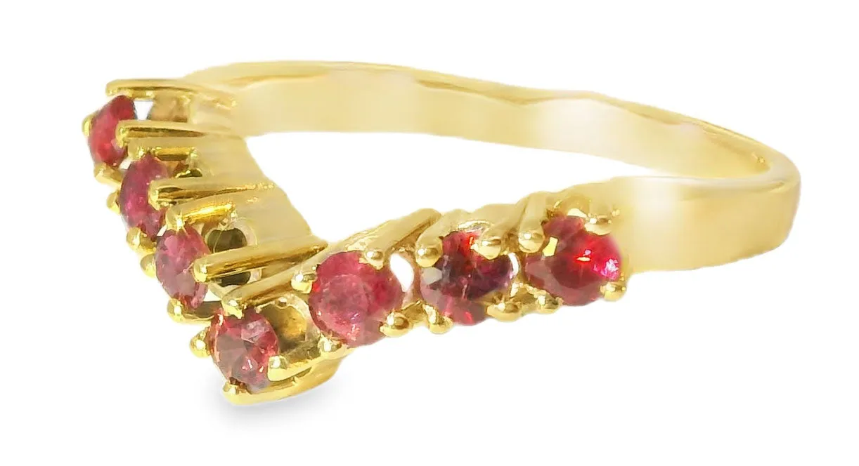 Stunning Estate 14K Diamond Ruby Emerald Sapphire Stacking Set Bands Rings