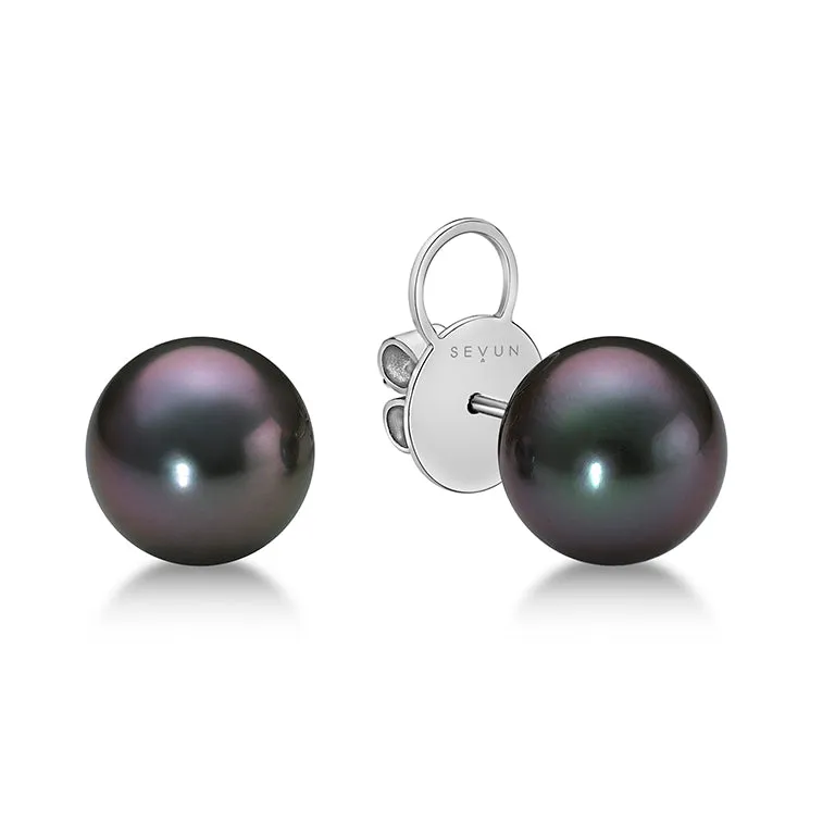 Tahitian Black Pearl Earrings