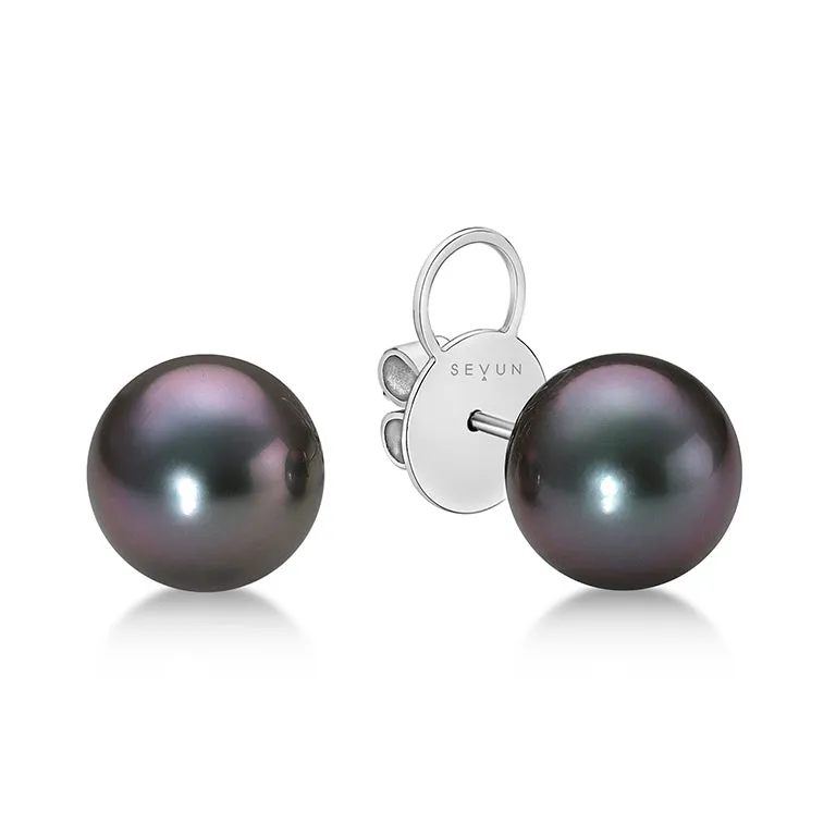 Tahitian Black Pearl Earrings