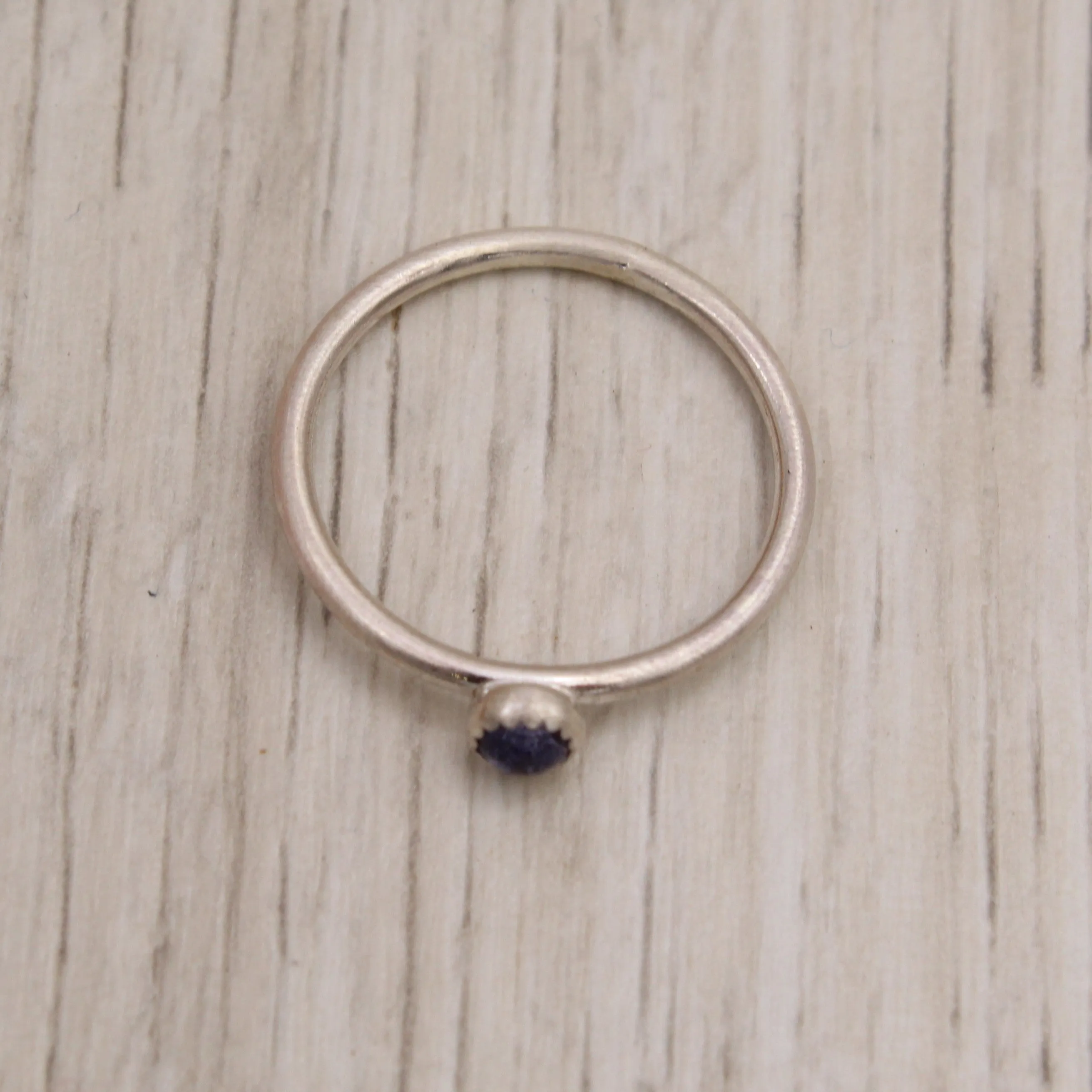 Tanzanite and Silver Ring Size 7 3/4
