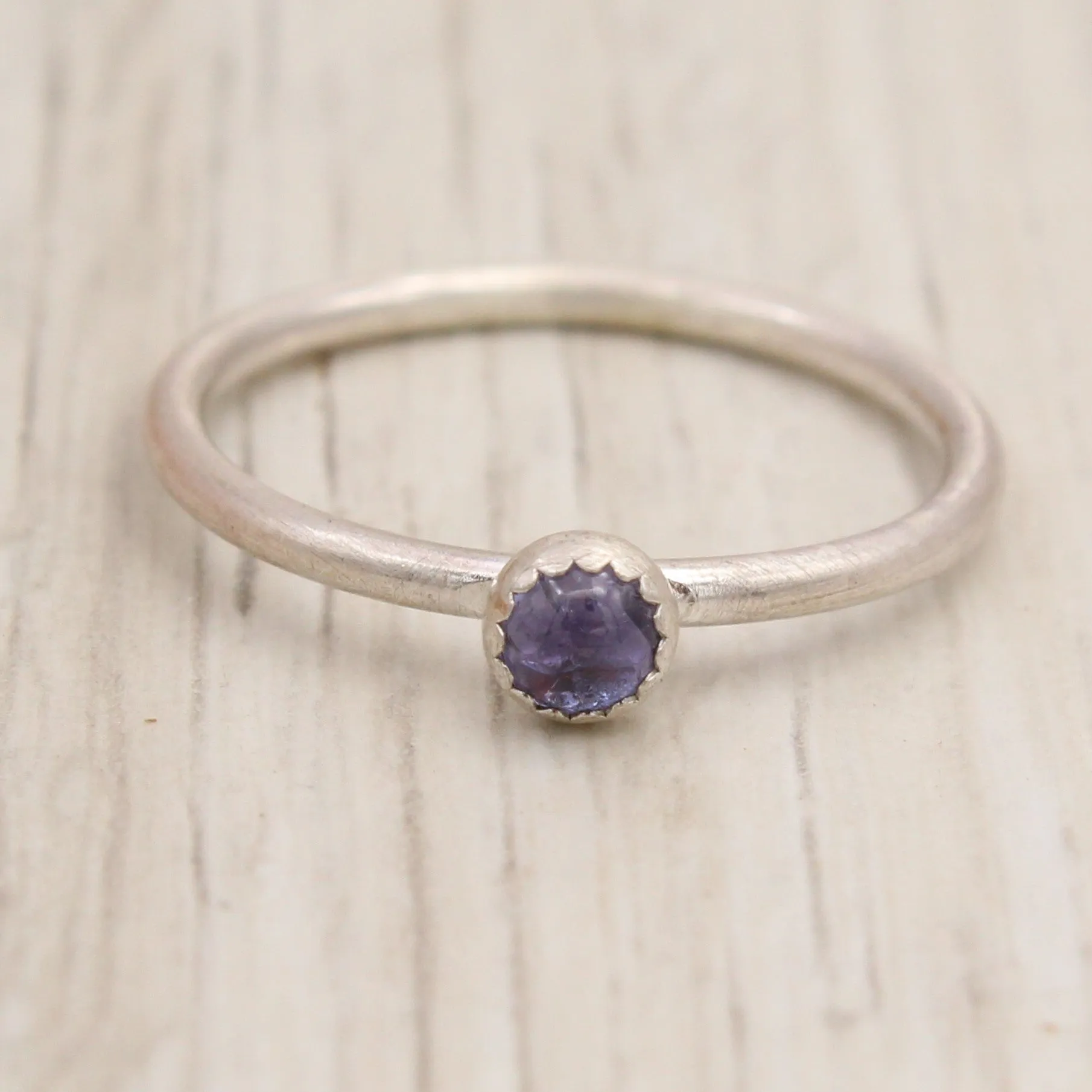 Tanzanite and Silver Ring Size 7 3/4