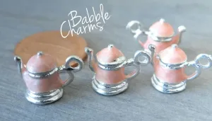 Teapot charm, tea kettle, tea pot charm, Alloy charm, very high quality.Perfect for jewery making and other DIY projects