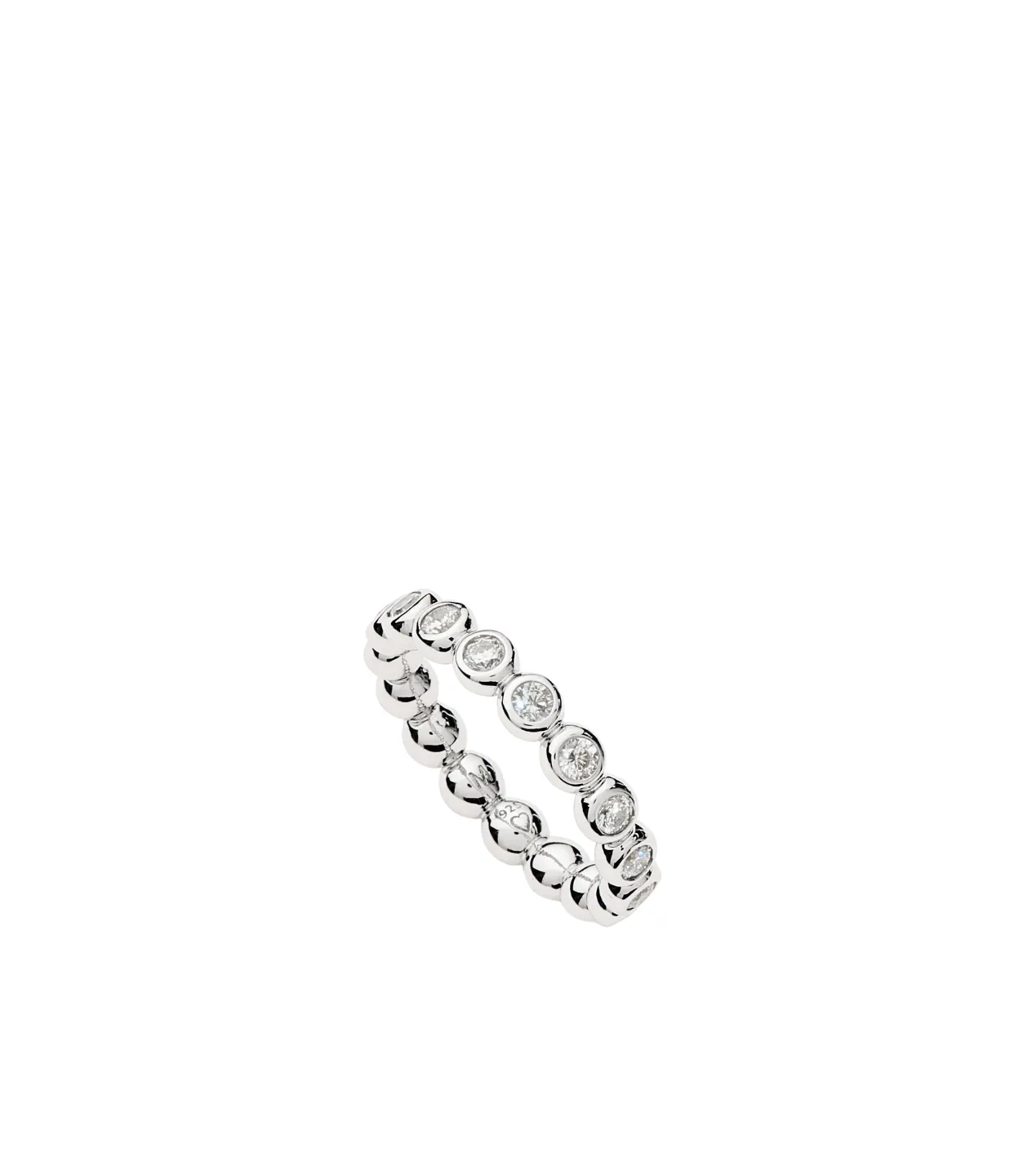 Tennis Stacking Ring in Silver