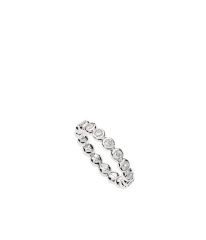 Tennis Stacking Ring in Silver