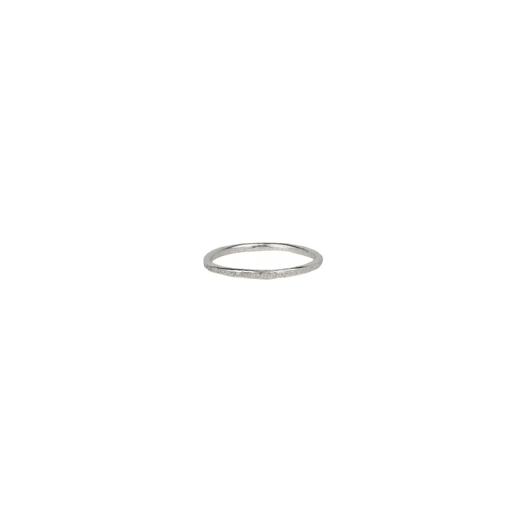 Textured Stacking Ring in Silver