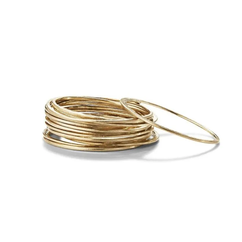 The "Stacking Rings" Set of Hammered 14 Karat Gold Stacking Rings