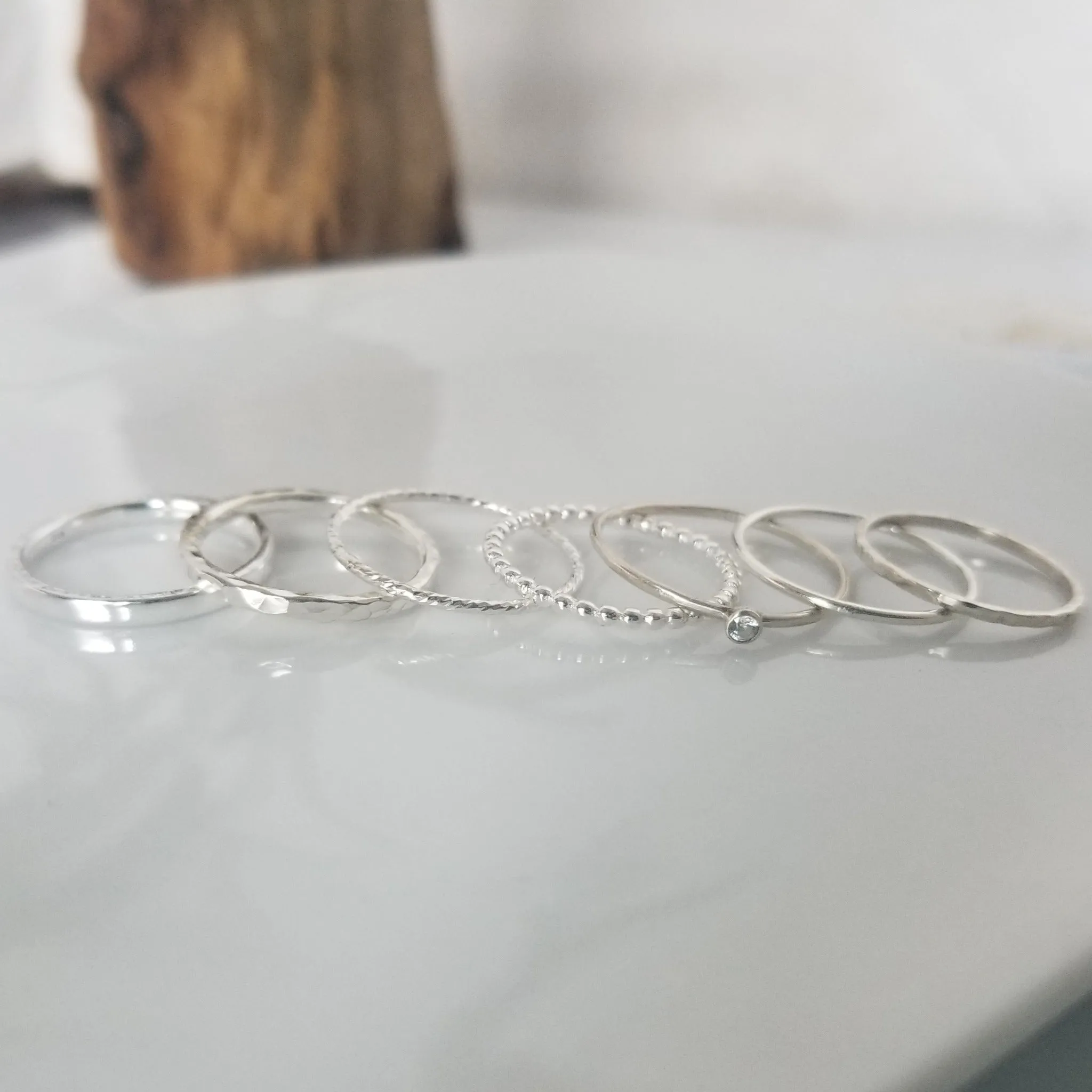 Thin Stacking or Midi Ring - Sterling, Gold, or Rose Gold