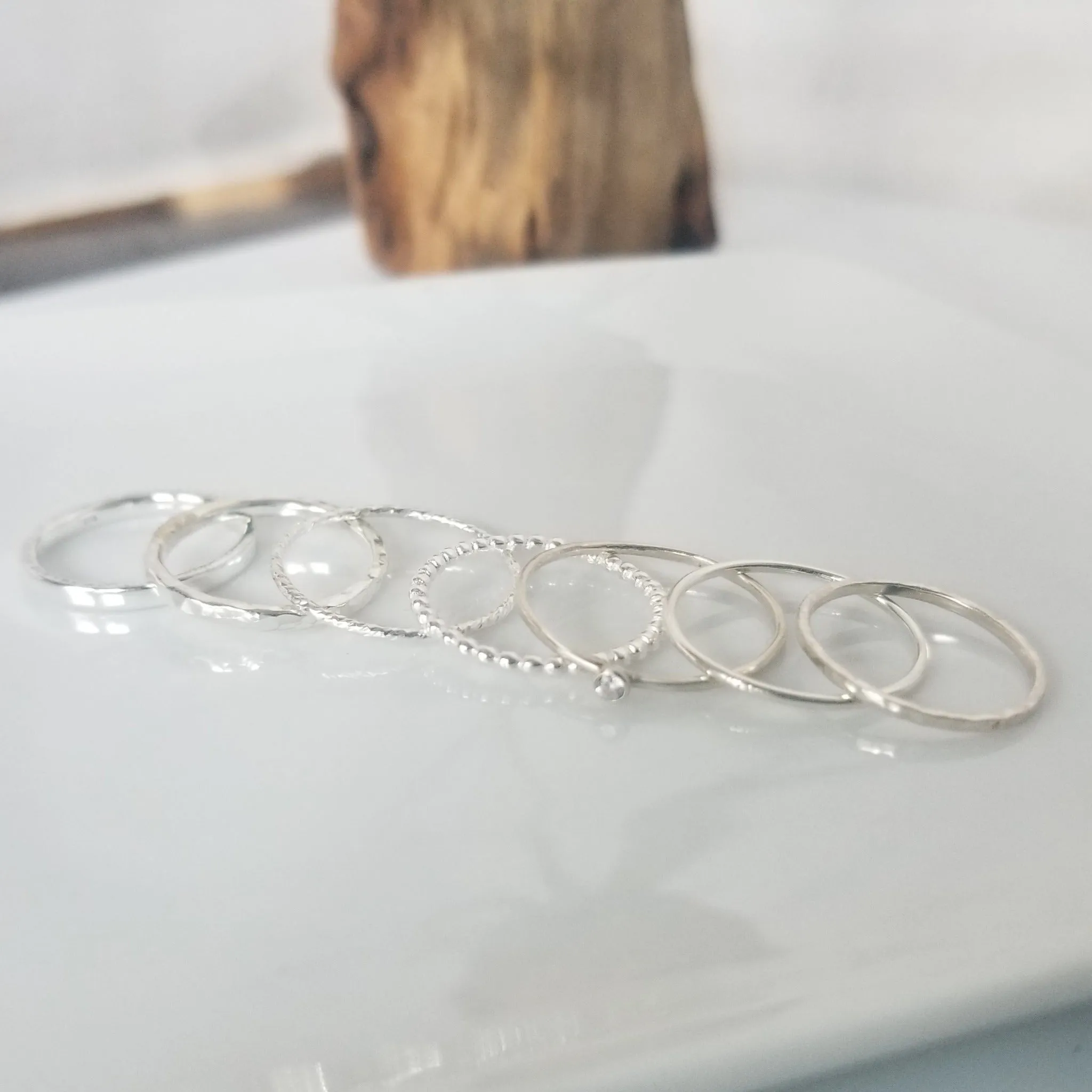 Thin Stacking or Midi Ring - Sterling, Gold, or Rose Gold