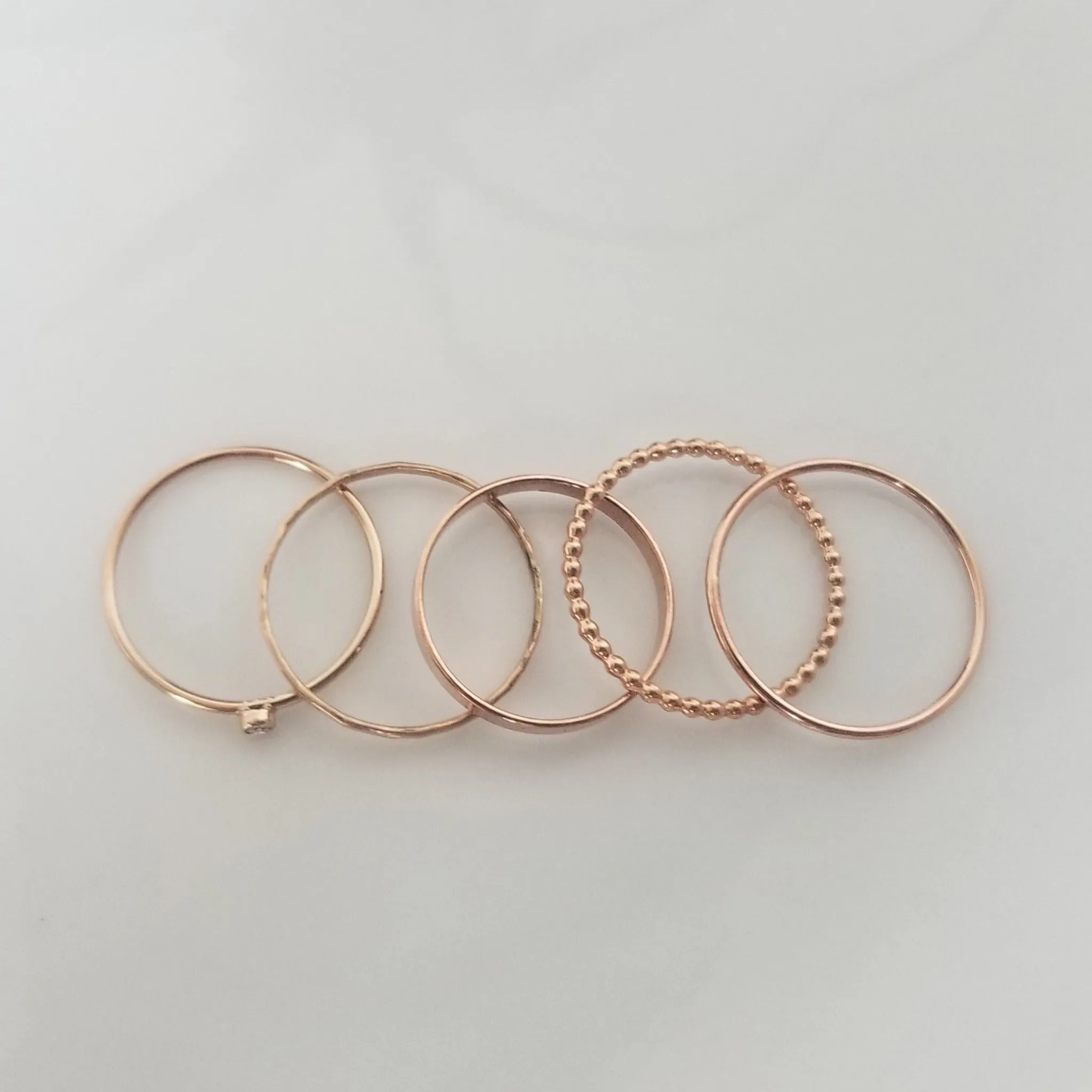 Thin Stacking or Midi Ring - Sterling, Gold, or Rose Gold