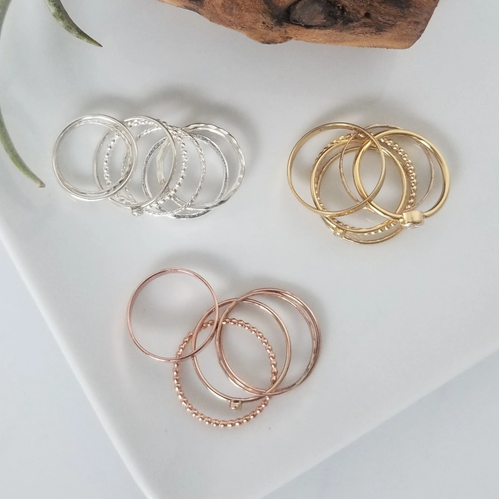 Thin Stacking or Midi Ring - Sterling, Gold, or Rose Gold