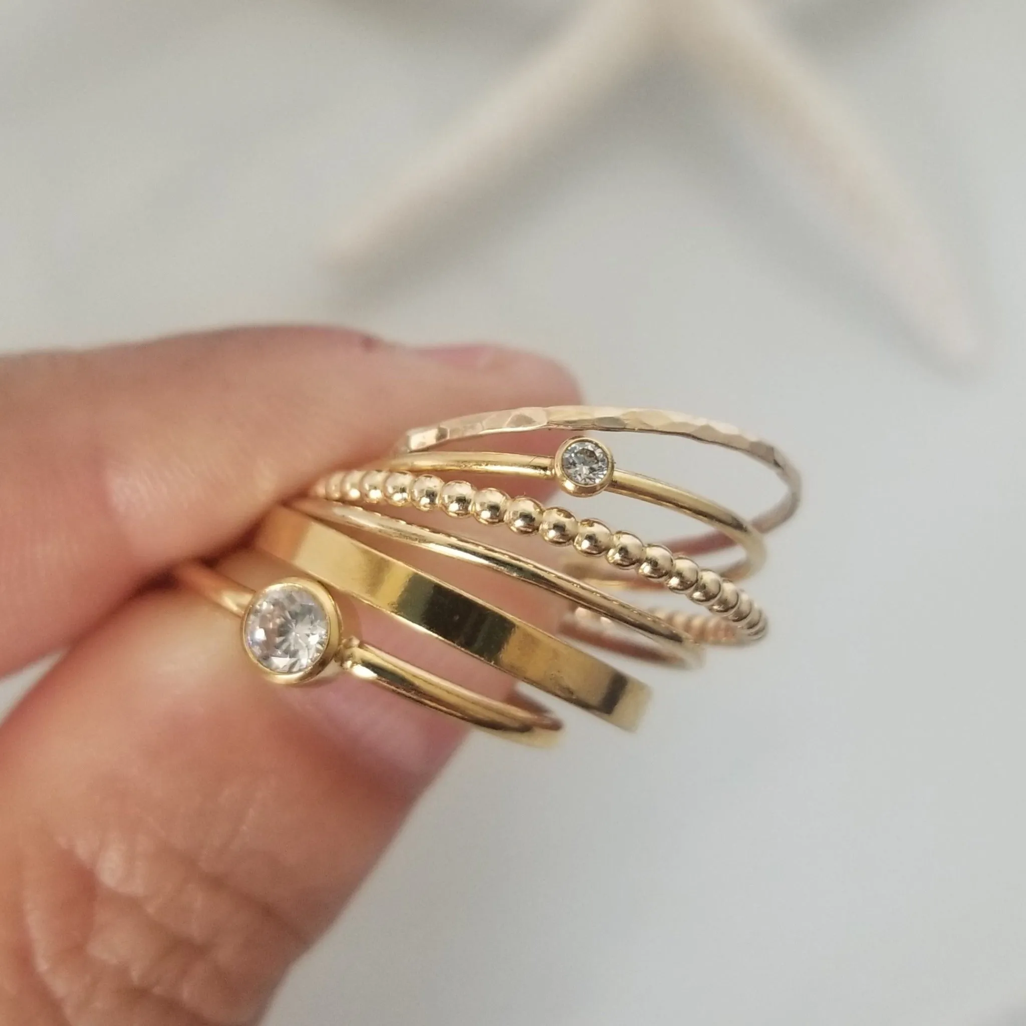 Thin Stacking or Midi Ring - Sterling, Gold, or Rose Gold