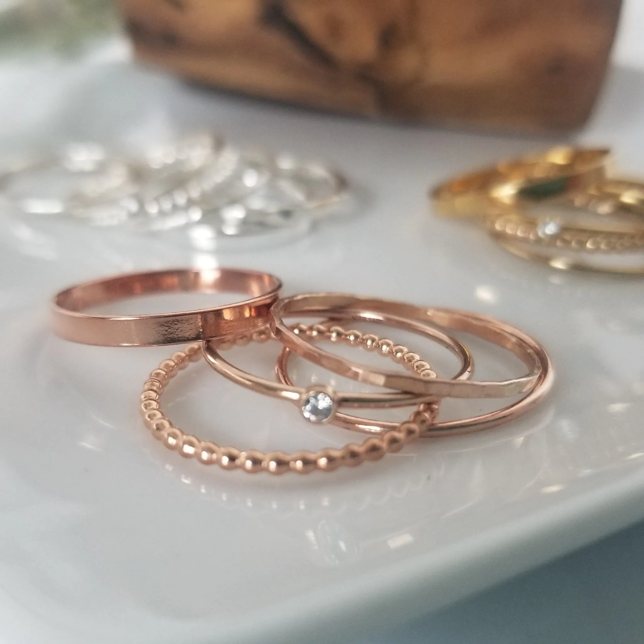 Thin Stacking or Midi Ring - Sterling, Gold, or Rose Gold