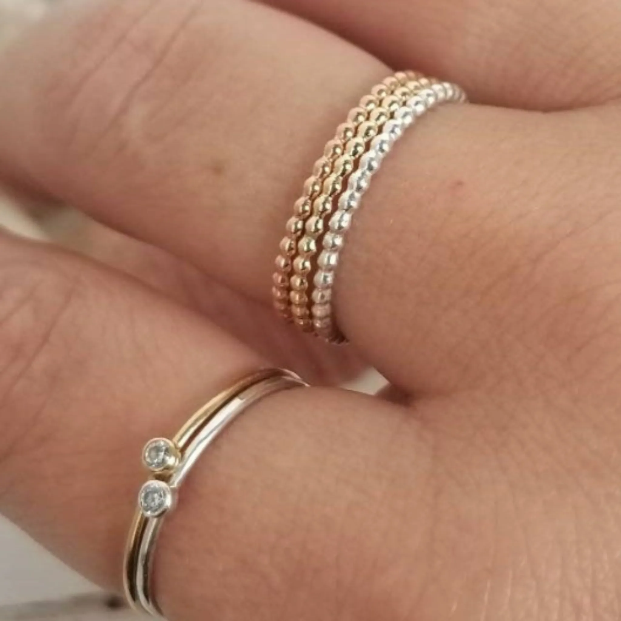 Thin Stacking or Midi Ring - Sterling, Gold, or Rose Gold