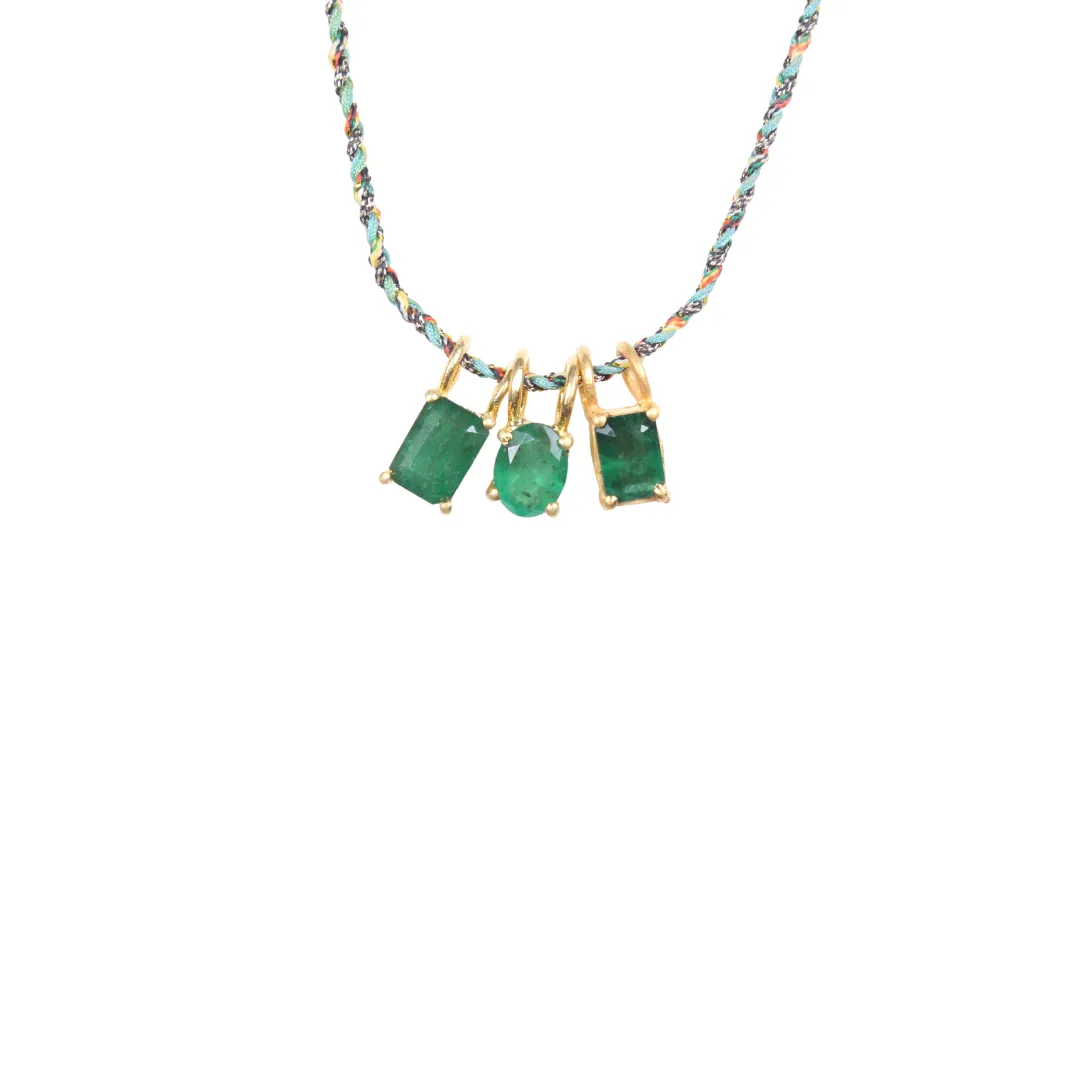 Three Emerald Pendants
