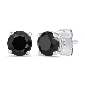 Tia 1/2ct Black Diamond Earrings in 9ct White Gold