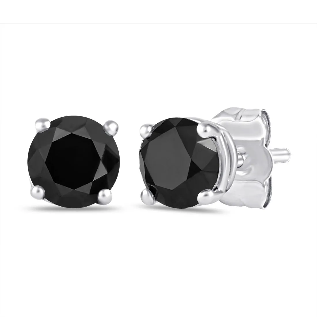 Tia 1/2ct Black Diamond Earrings in 9ct White Gold