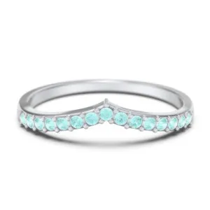 Tiara Accented Stacking Band
