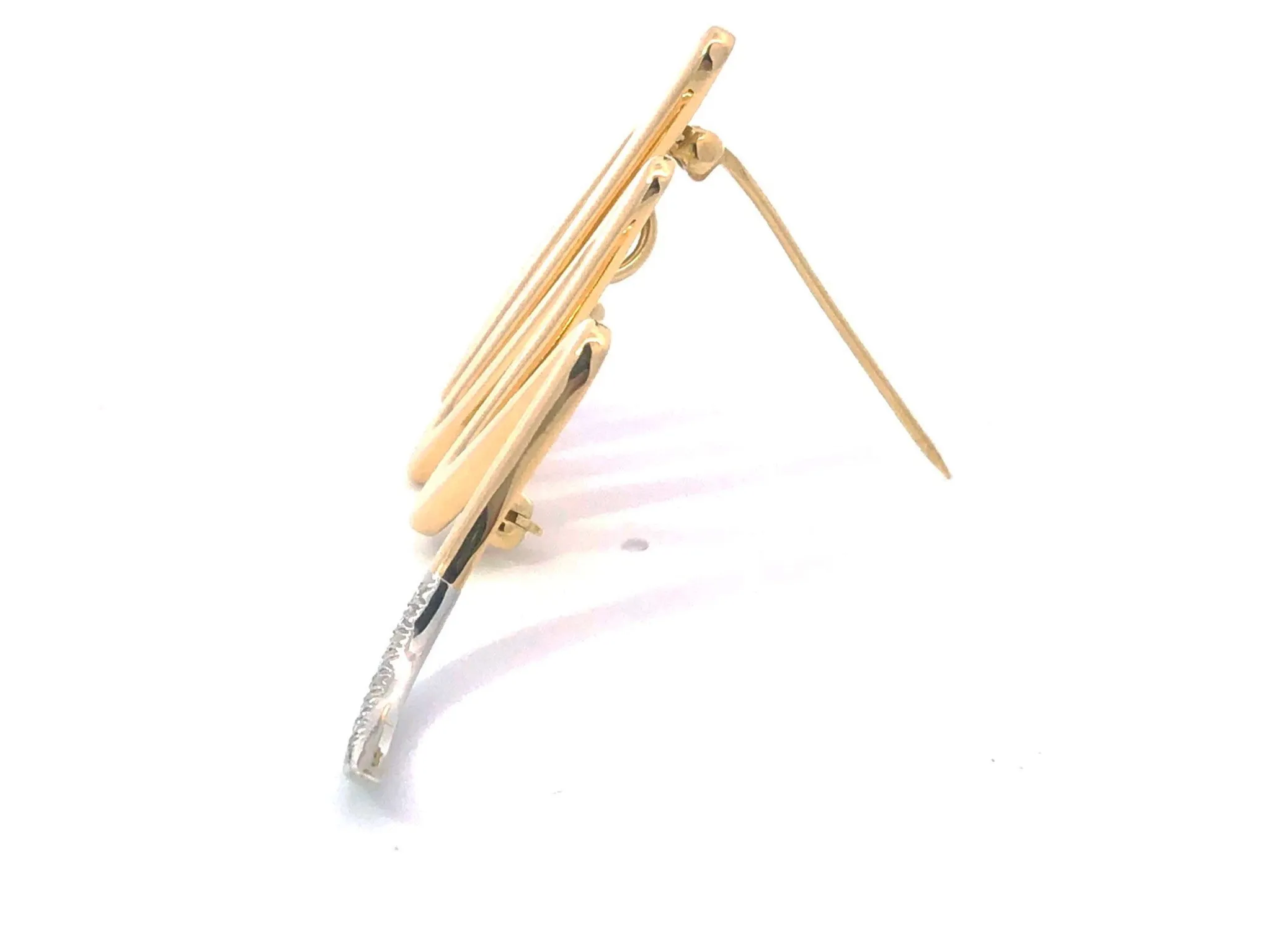 Tiffany & Co. 18k Gold Platinum Picasso Diamond Squiggle Brooch Pendant