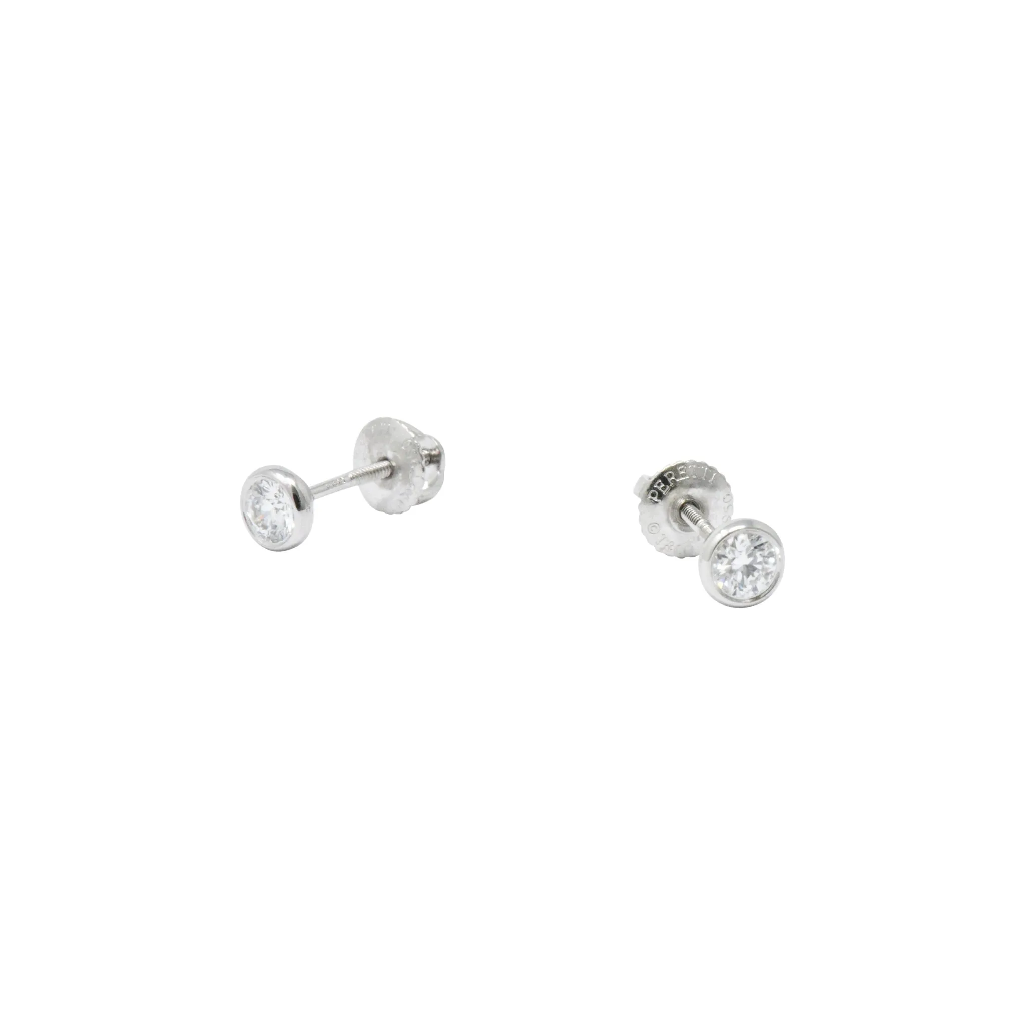 Tiffany & Co. .46CTW Diamond & Platinum Stud Earrings, Elsa Peretti