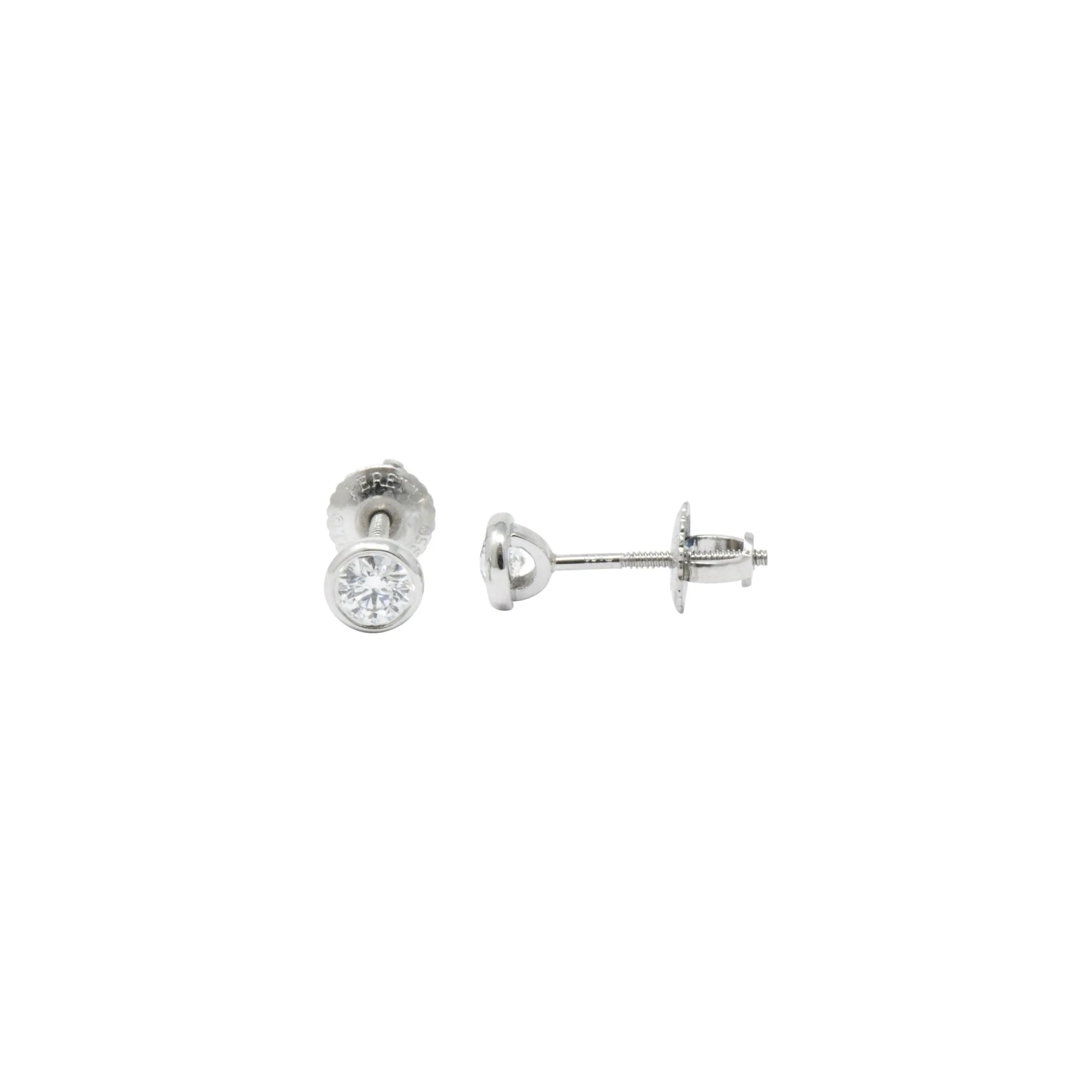 Tiffany & Co. .46CTW Diamond & Platinum Stud Earrings, Elsa Peretti