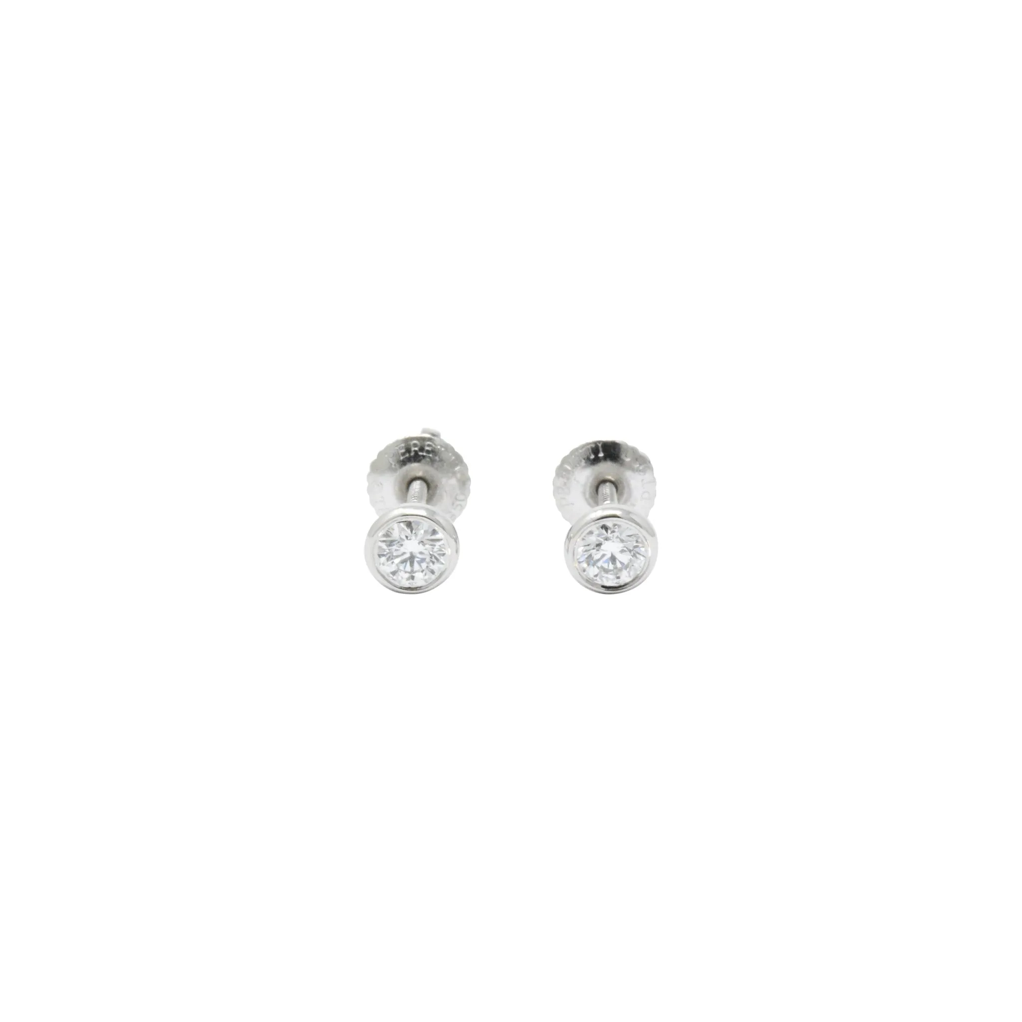 Tiffany & Co. .46CTW Diamond & Platinum Stud Earrings, Elsa Peretti
