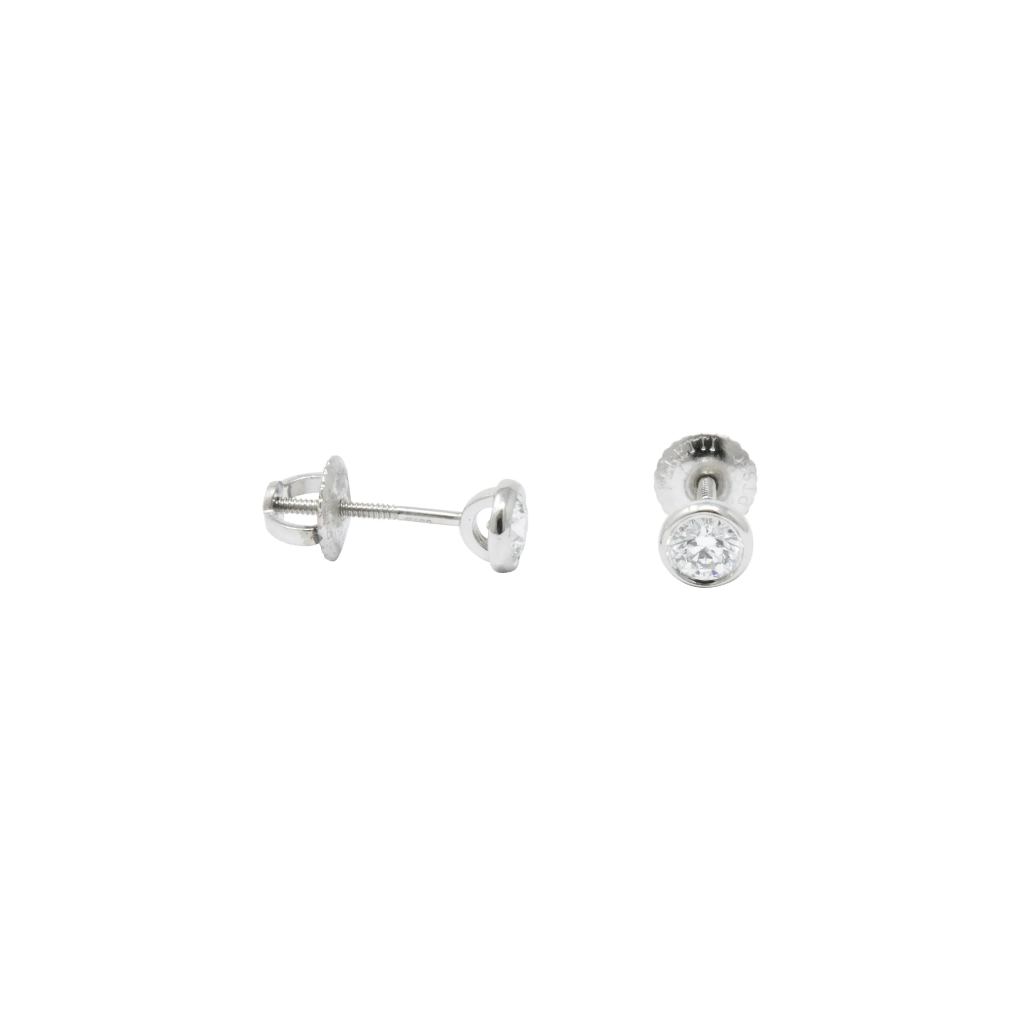 Tiffany & Co. .46CTW Diamond & Platinum Stud Earrings, Elsa Peretti