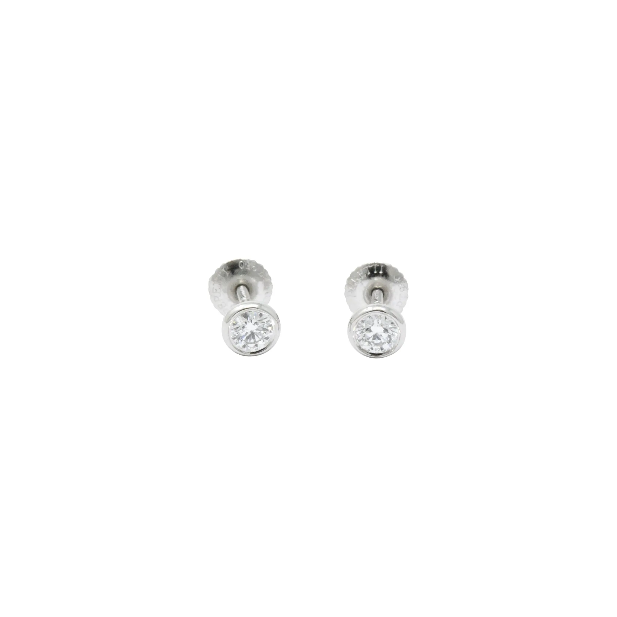 Tiffany & Co. .46CTW Diamond & Platinum Stud Earrings, Elsa Peretti