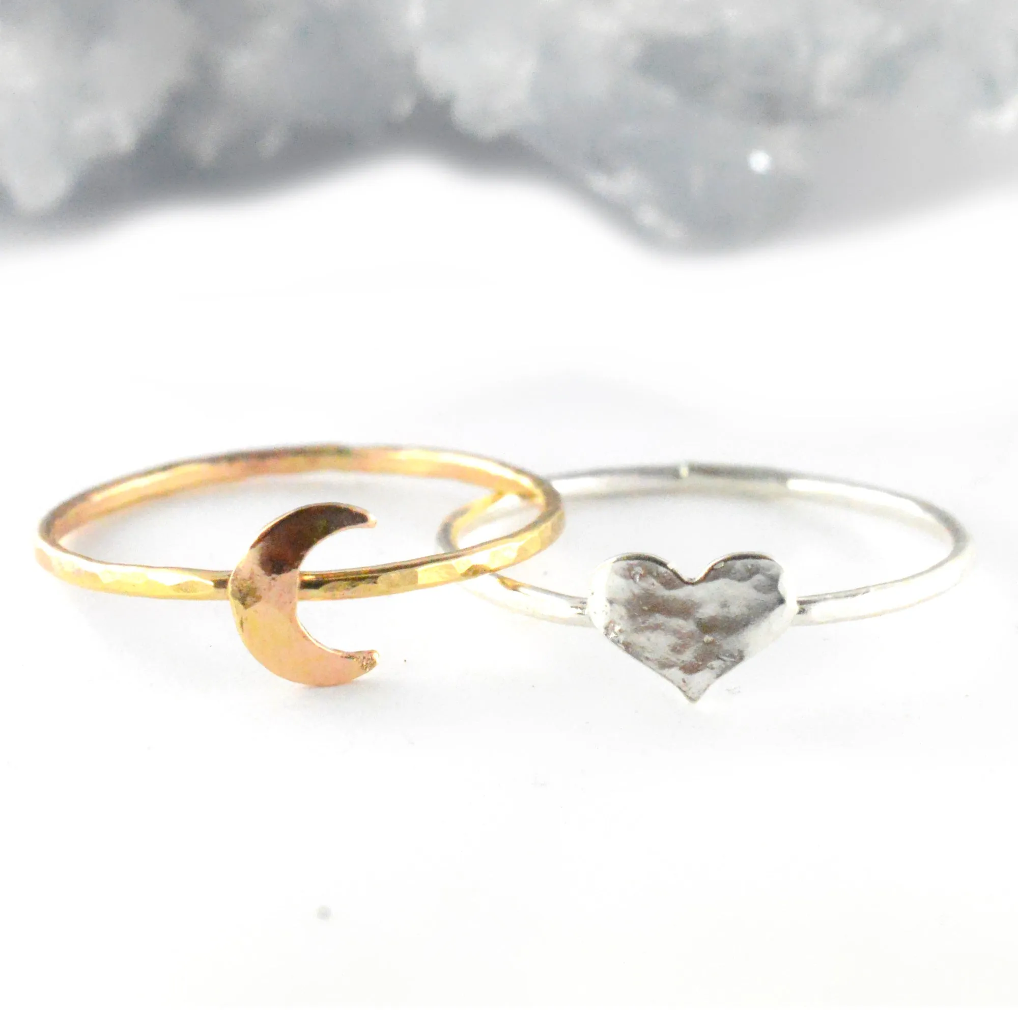 Tiny Crescent Moon Ring