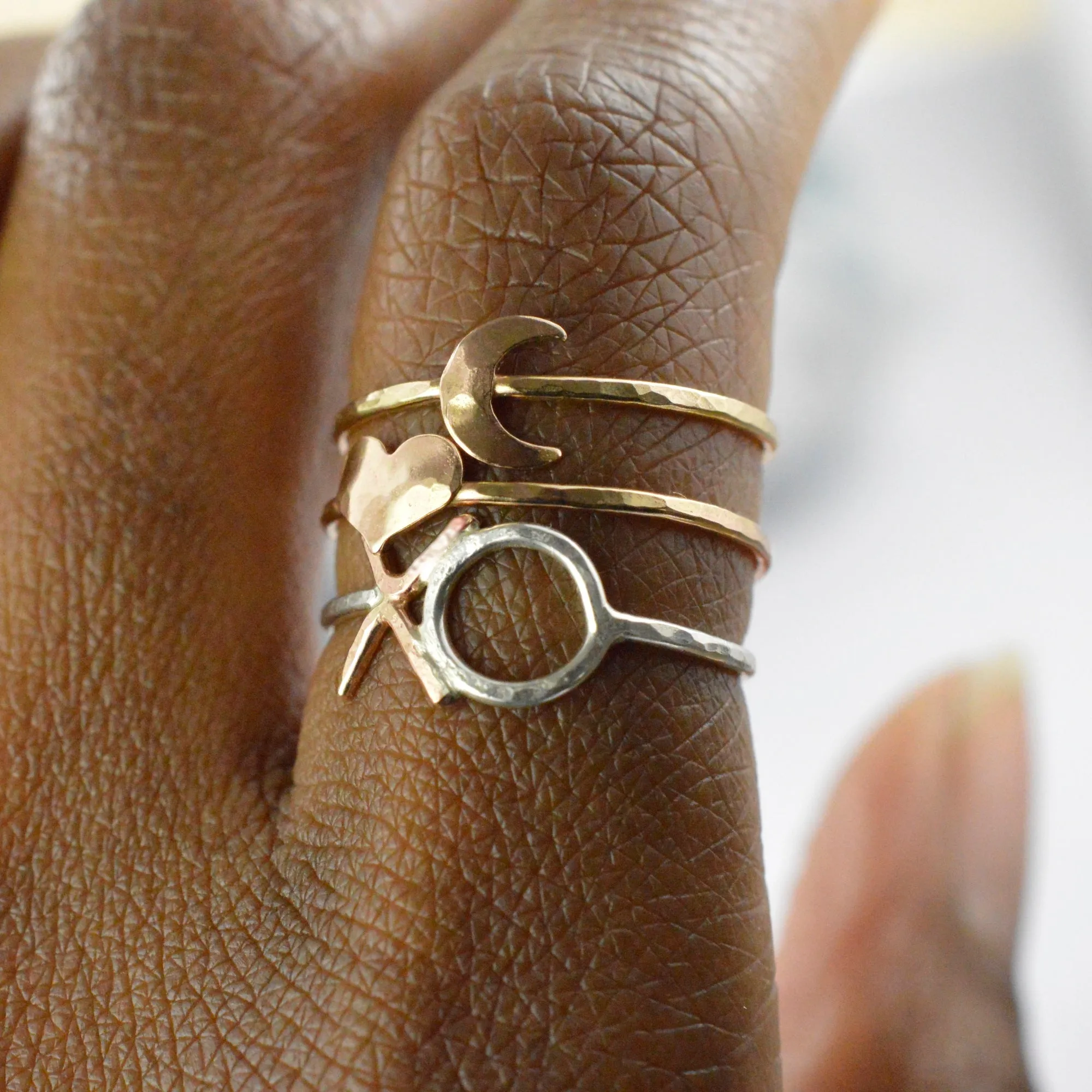 Tiny Crescent Moon Ring