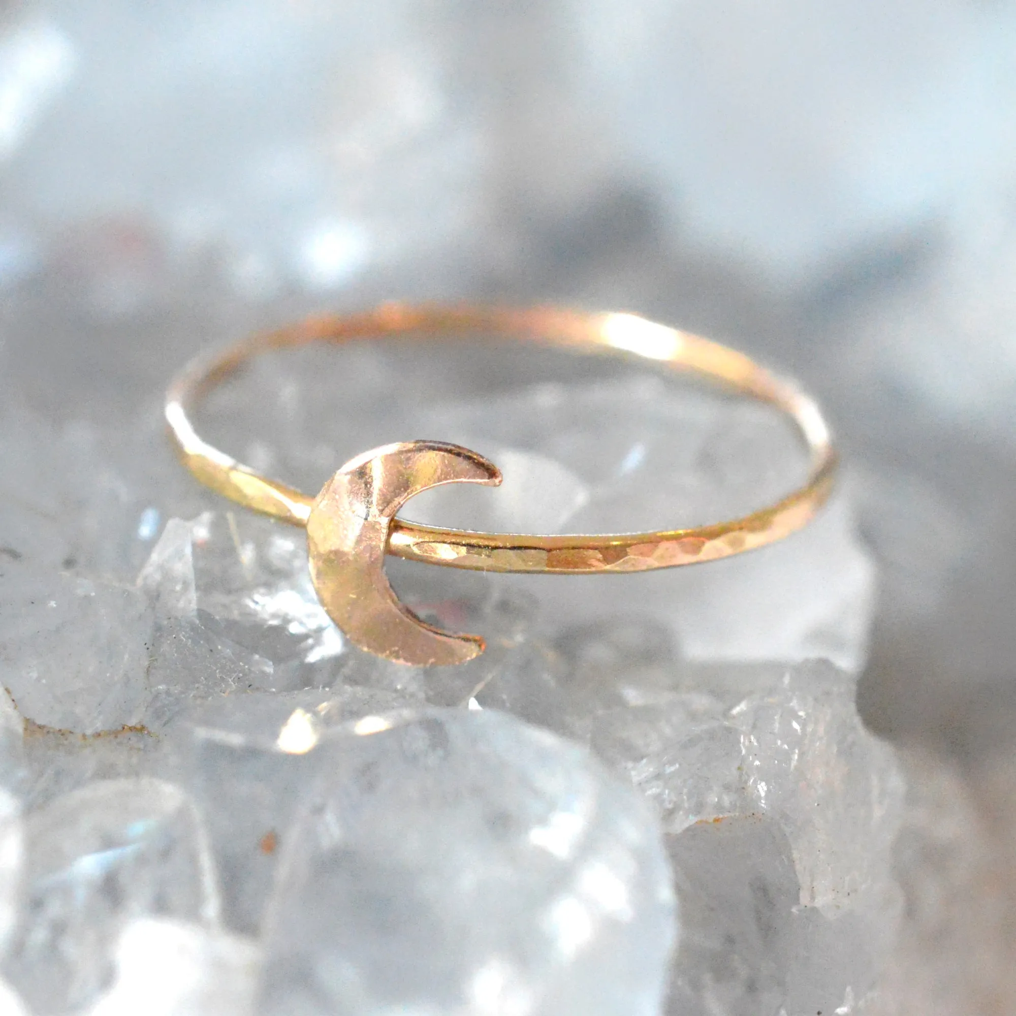 Tiny Crescent Moon Ring