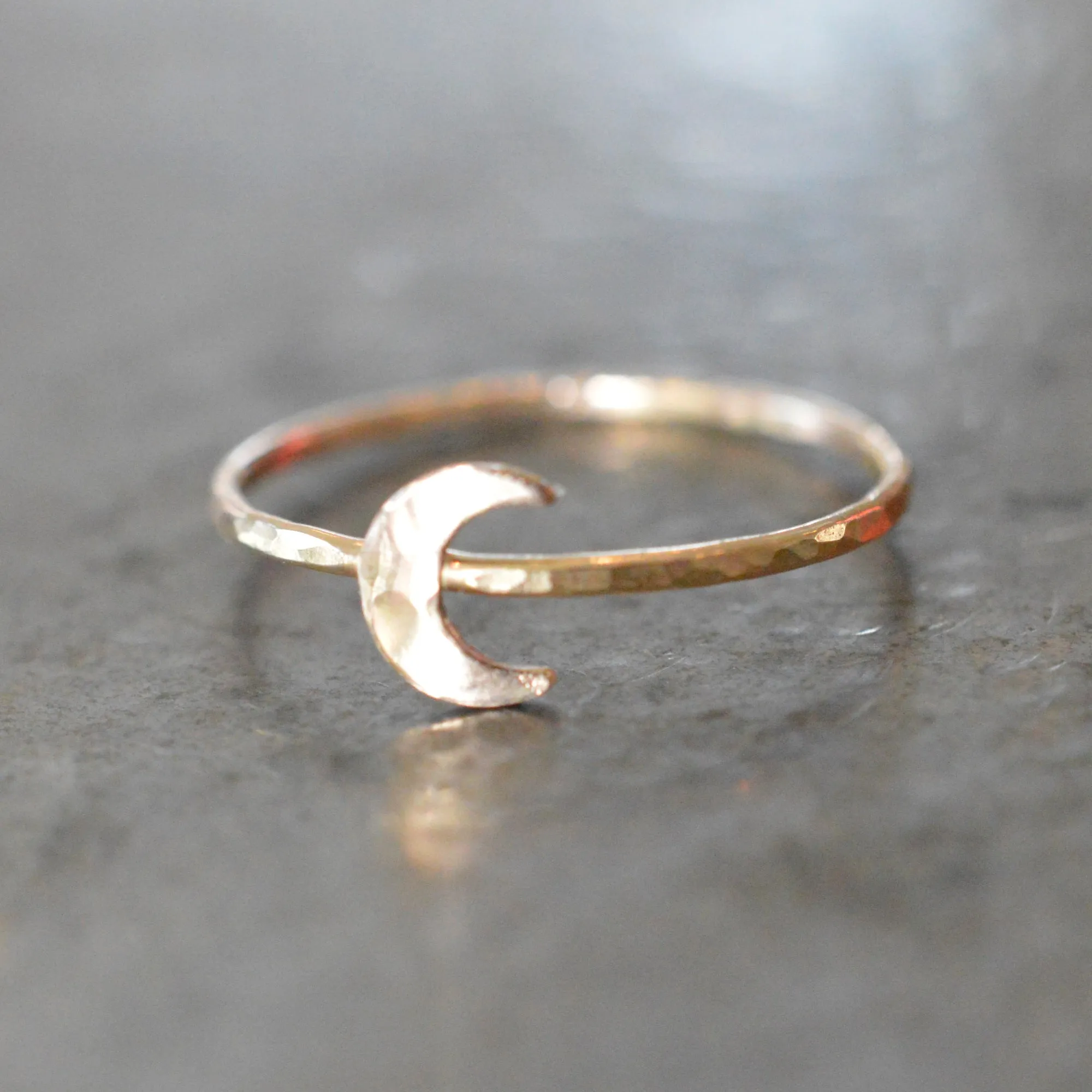 Tiny Crescent Moon Ring
