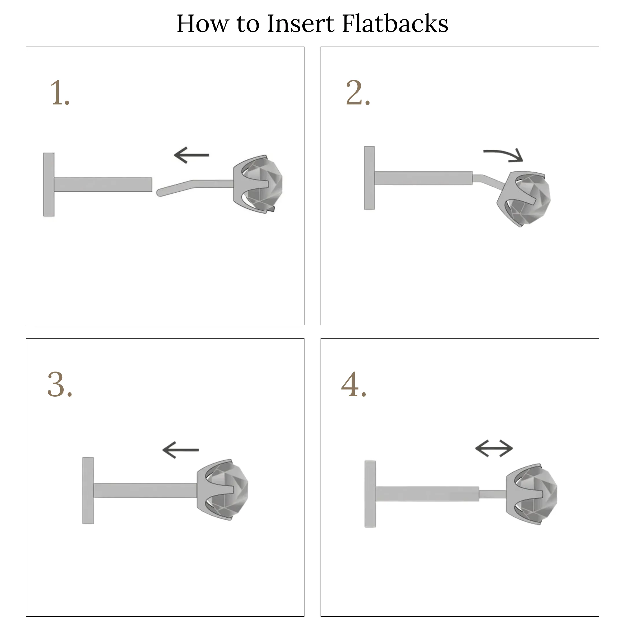 Tiny Diamond Flatback Stud