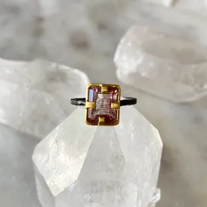 Tourmalinated Amethyst Stacking Ring
