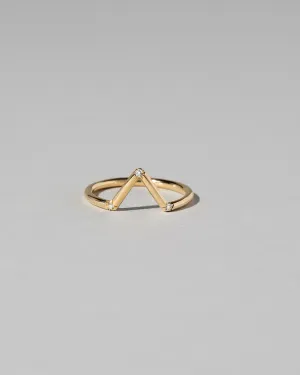 Triangle Band in Three Stone White Diamond - sz6.5 x Vault