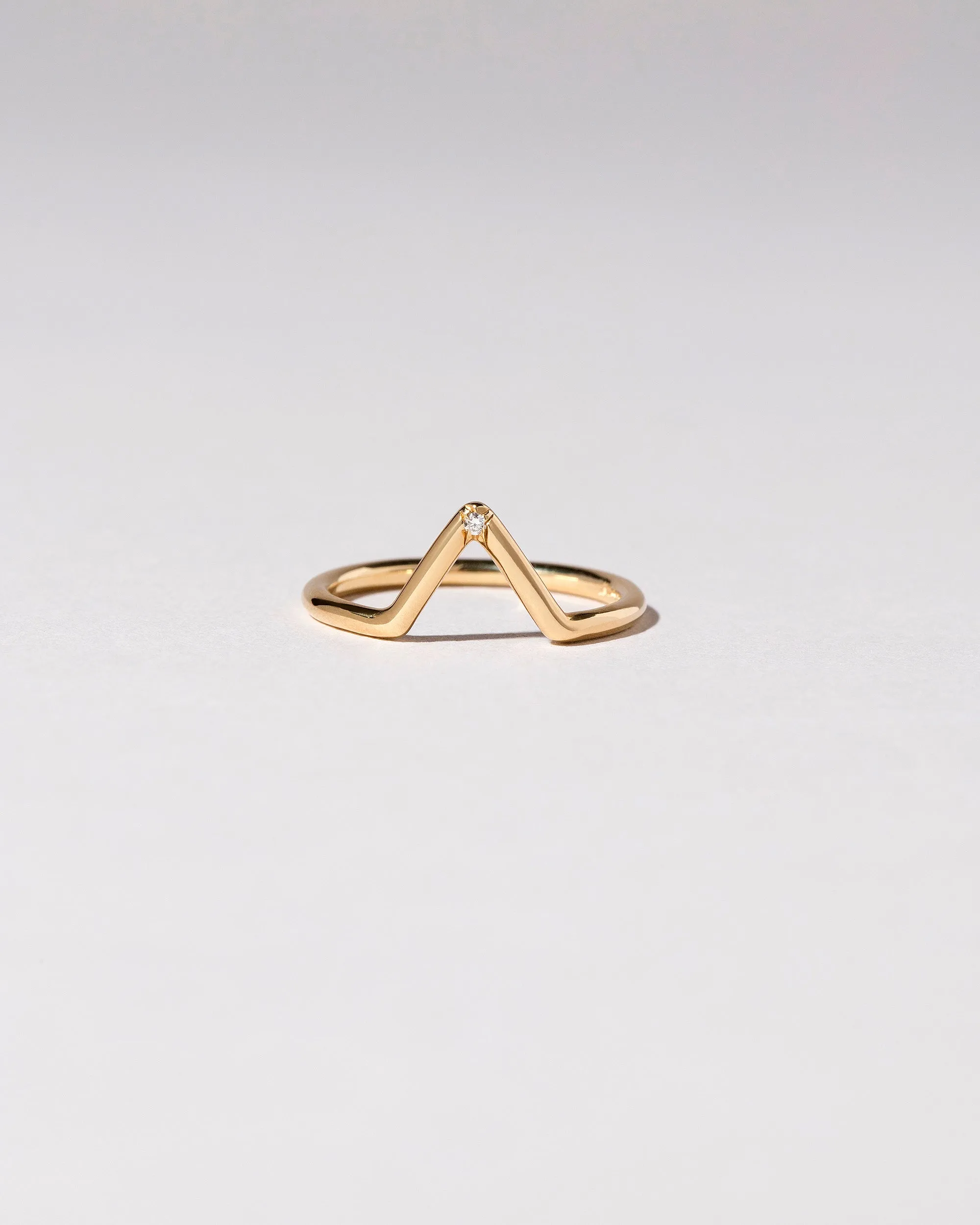 Triangle Band - Single Burnish-Set Stone