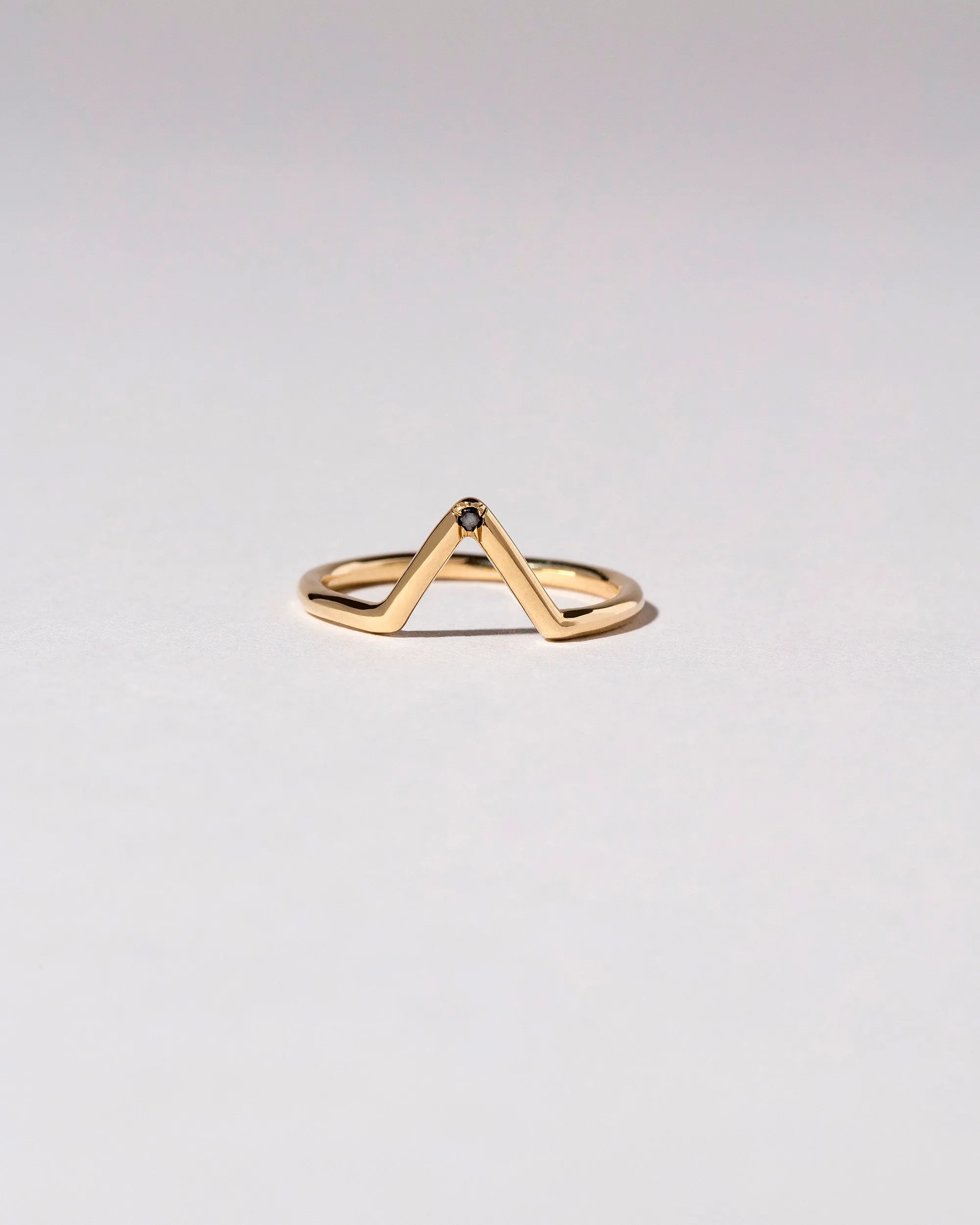 Triangle Band - Single Burnish-Set Stone