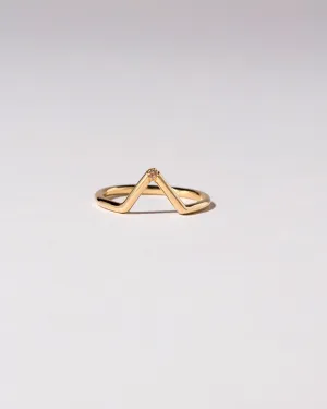 Triangle Band - Single Burnish-Set Stone