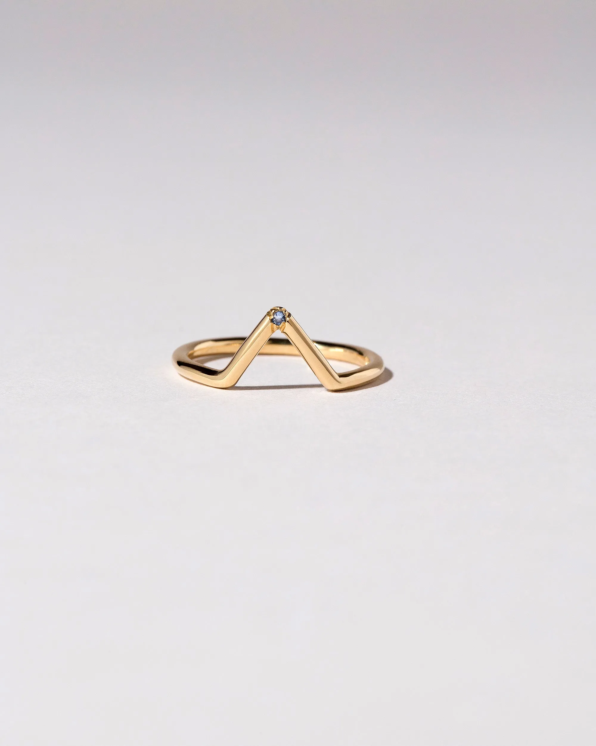 Triangle Band - Single Burnish-Set Stone