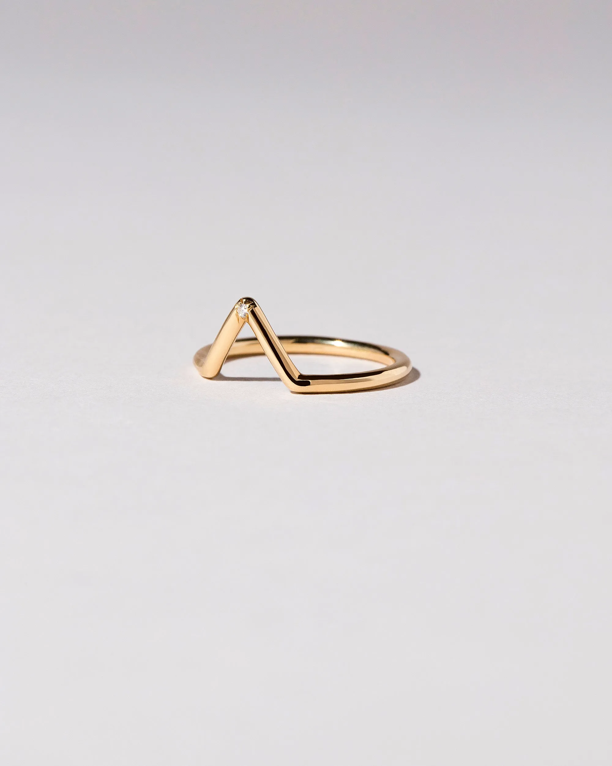 Triangle Band - Single Burnish-Set Stone