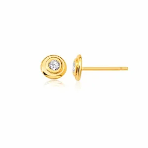 Trinatier Petit Bezel Stud Earrings