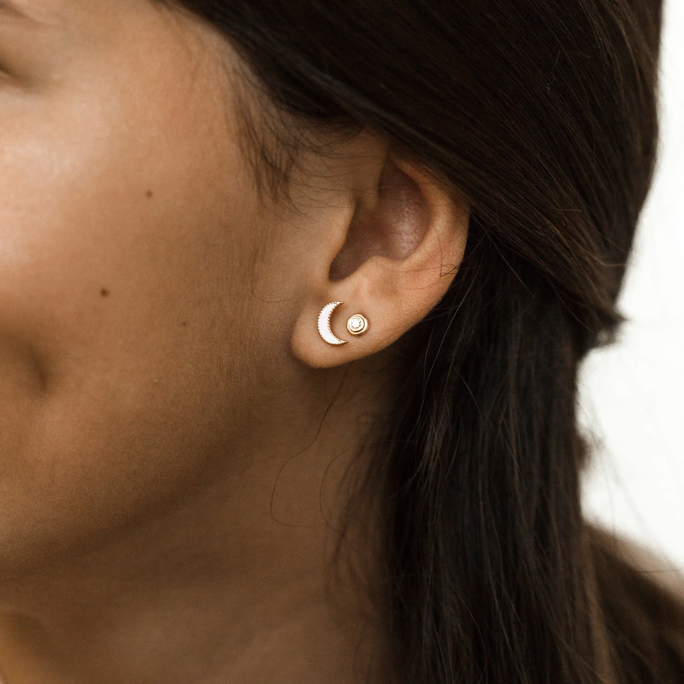 Trinatier Petit Bezel Stud Earrings