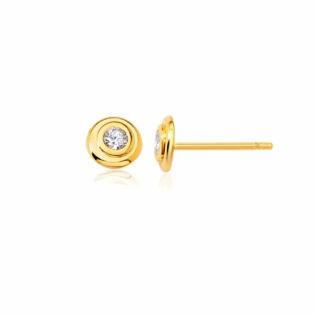 Trinatier Petit Bezel Stud Earrings