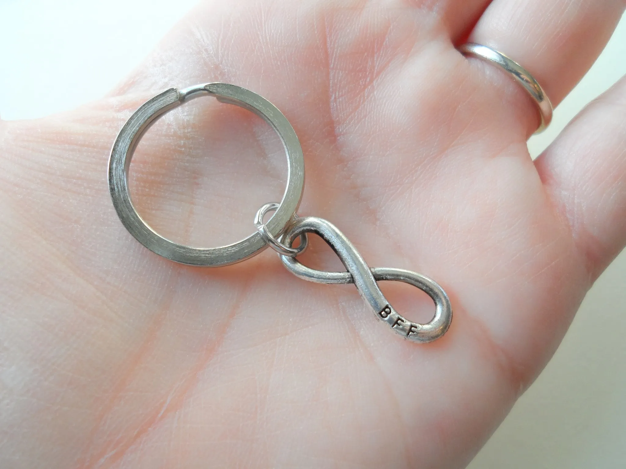 Triple BFF Infinity Symbol Keychain Gift Set Best Friends Forever- You and Me for Infinity;