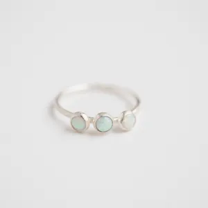 Triple Opal Ring in Sterling Silver