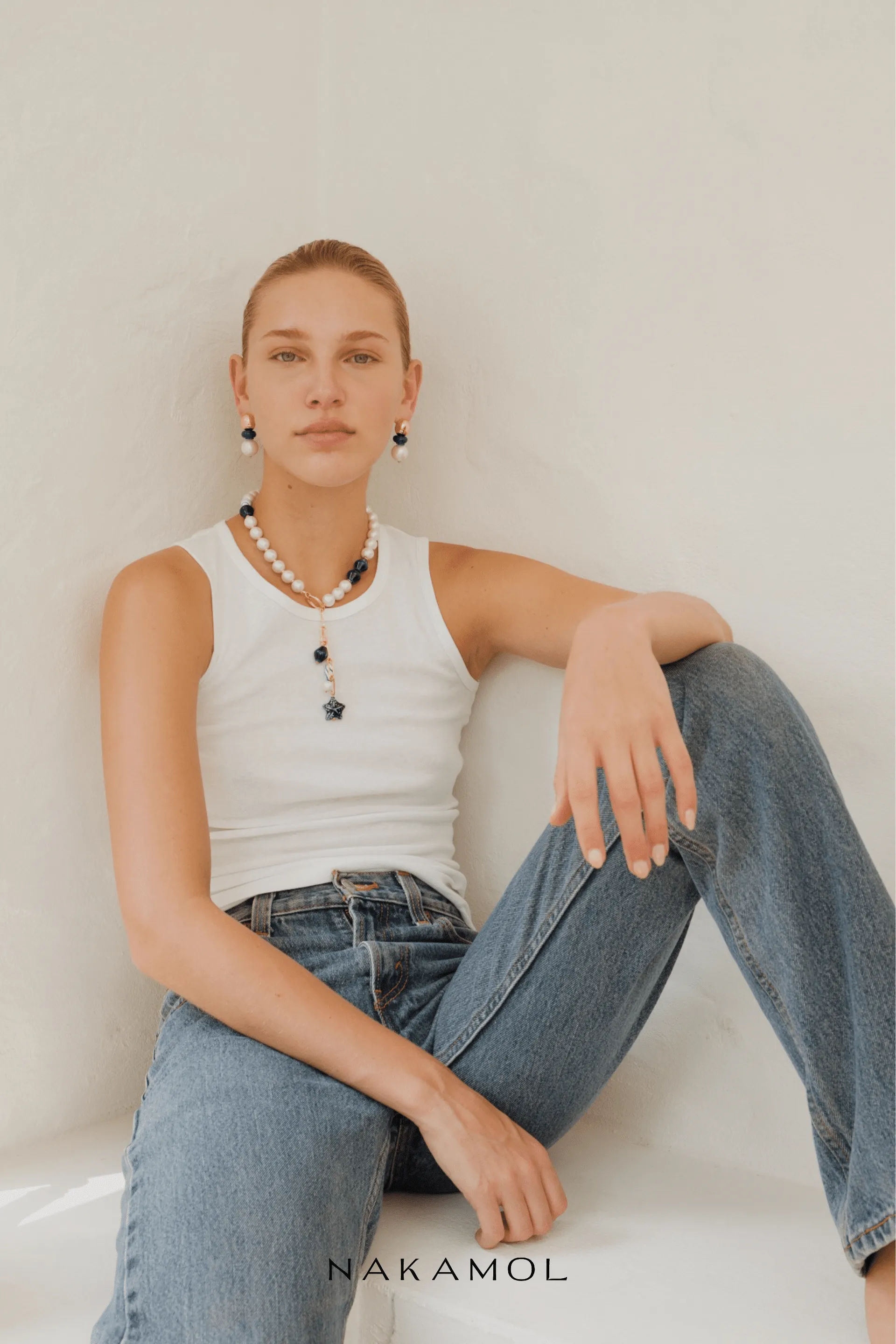 Triple Stone Drop  Earrings